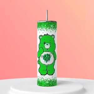 Green Swear Bear F@ck this Sh!t tumbler 20 oz